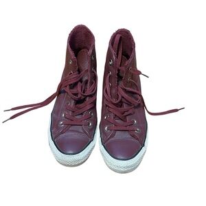 Converse Maroon High-Top Sneakers